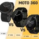 Motorola Moto 360 (1st gen) vs Moto 360 (2nd gen) 42mm vs Moto 360 (2nd gen) 46mm